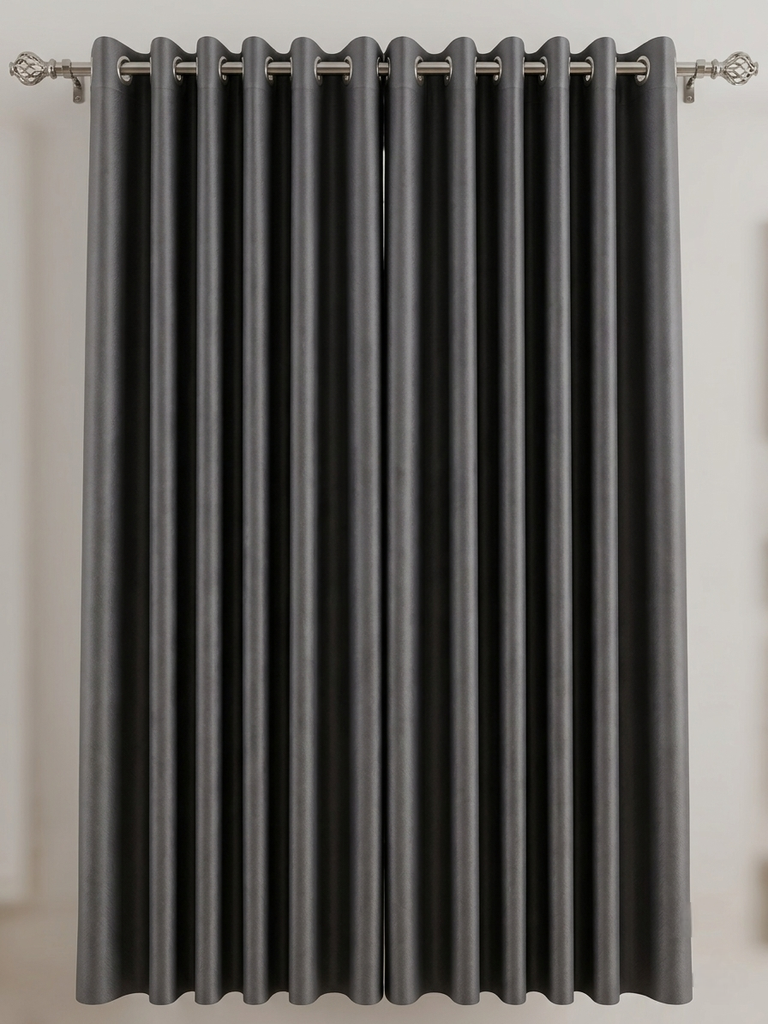 Heavy High GSM Blackout curtains with Embossed Stripe Design