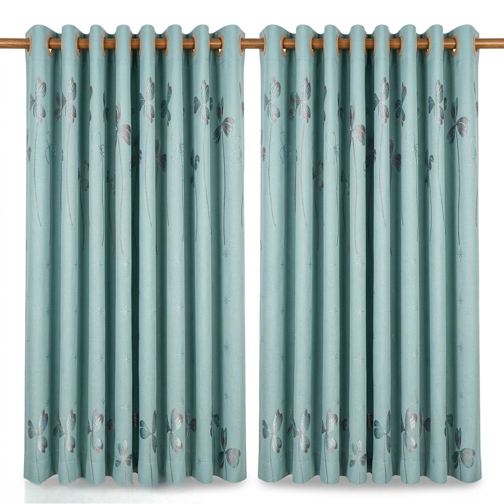 Embossed Floral Blackout Thermal Luxury Curtain