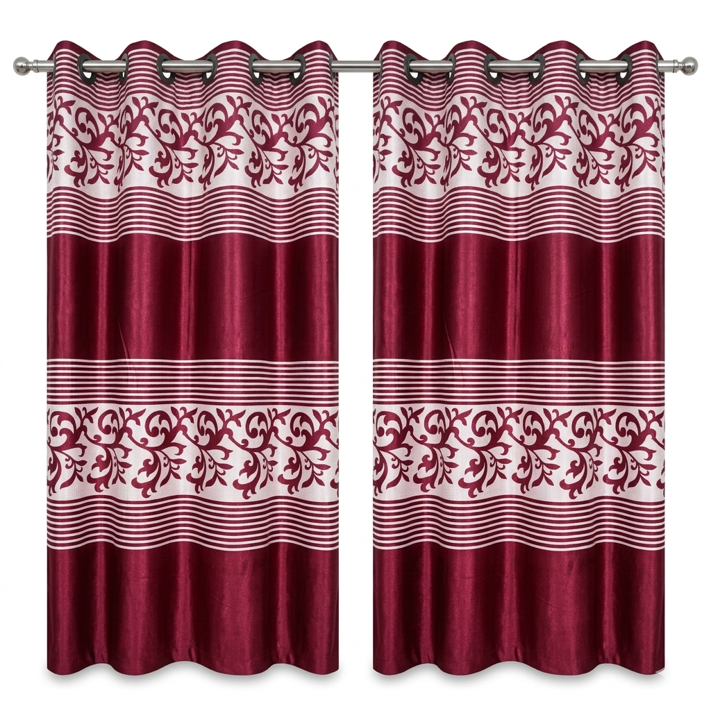 Beautiful Merun Double Tone Curtain
