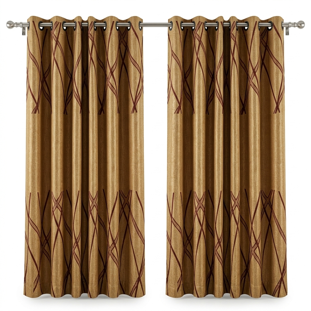 Golden Bridge Criss-Cross Lattice Print